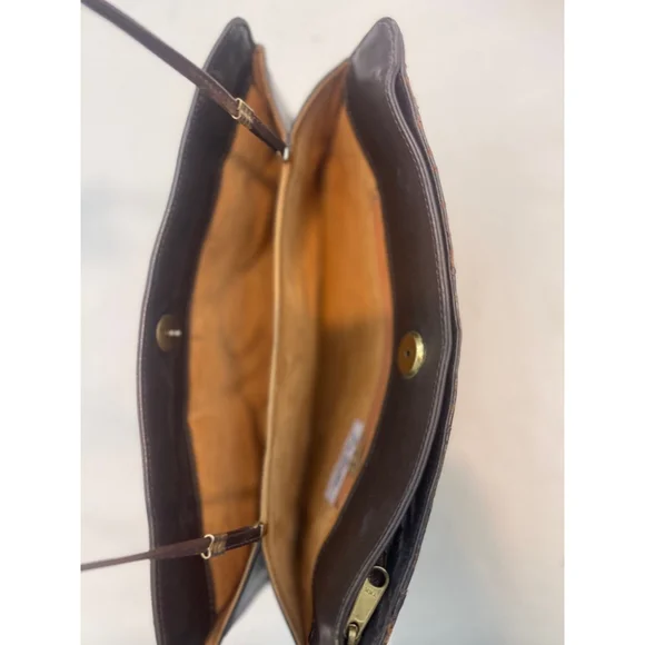 Women's Vintage La Belle Brown Snakeskin Clutch Small - Picture 4 of 15